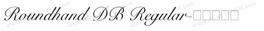 Roundhand DB Regular字体转换
